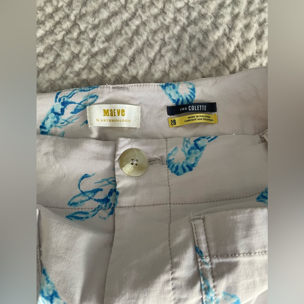 Anthropologie Maeve Colette Lobster Pants Size 28 Excellent! - Picture 7 of 8